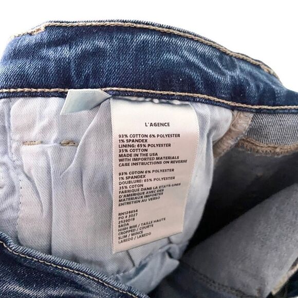 NEW L’AGENCE Sada High Rise Crop Slim in Size 28 - Picture 11 of 11